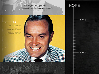 Bob Hope Timeline bob documentary historical scrolling single page timeline ui