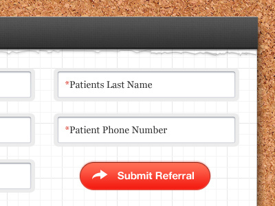 Notepad Form button cork board fields form notepad pad submit website
