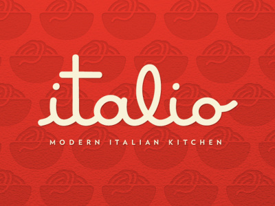 Italio Brand brand food icon italian logo red restaurant script