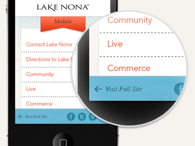 Nona Mobile buttons graphics homepage iphone mobile nav ribbon ui
