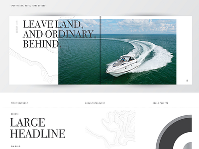 Regal Boat Comps boat book brand brochure catalog minimal modern ocean push