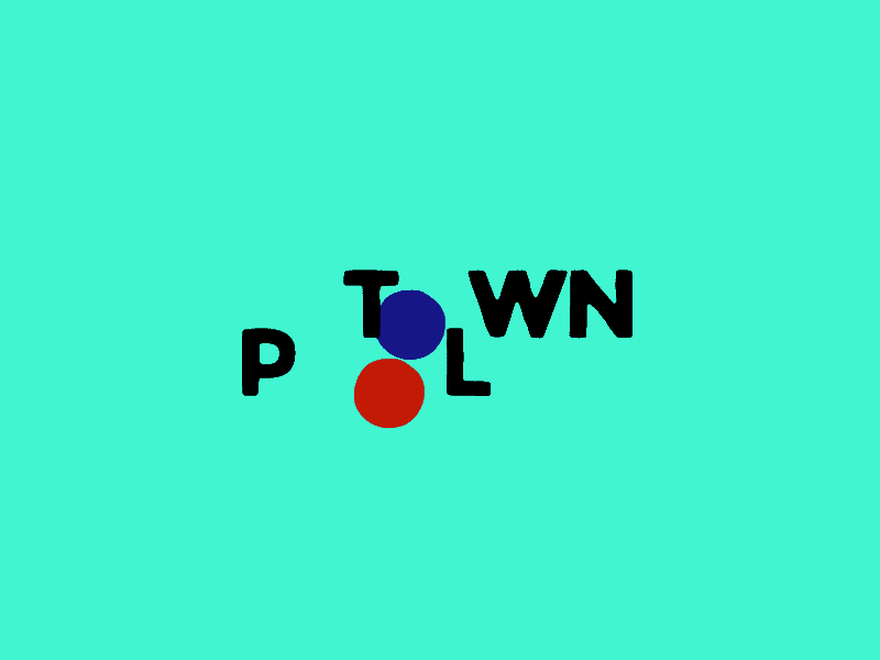 Town Pool animation billiards logo motion pool pool hall recreation town