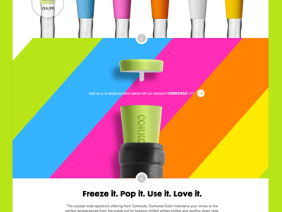 Cork2 colors futura interface neon product scrolling slideshow wine