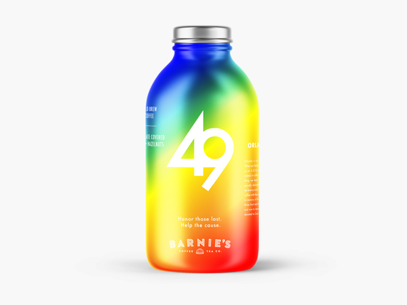 49 Cold Brew rainbow futura beverage container bottle retail coffee pulse orlando 49 lgtb brew