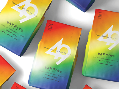 49 Coffee 49 bag barnies coffee colorful packaging rainbow type