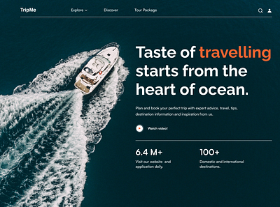 Landing Page for Travelling Website travel travel landing page travelling ux ui web design website