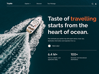 Landing Page for Travelling Website