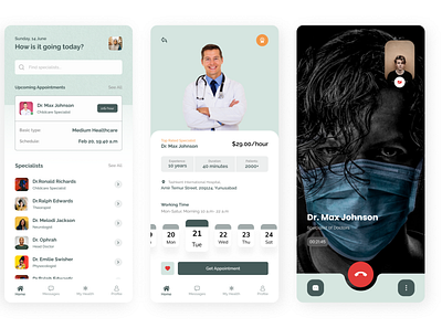 Medical Appointment App appointment app branding dashboard design doctor app illustration logo medical app mobile app ui ux ui vector web design