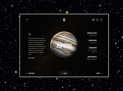 Jupiter Website best website design earth galaxy jupiter logo moon star sun user experience ux ui web design website