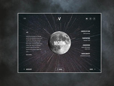 Moon Website best website branding design earth galaxy website illustration logo moon planet website star ux ui vector web design