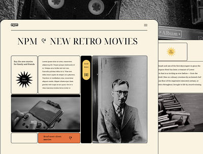 90s New Retro Movies Landing Page branding brutalism design featured website figma illustration landing page logo mobile app new website old website retro retro website trustworthy website ui user experience user interface ux ui web design website