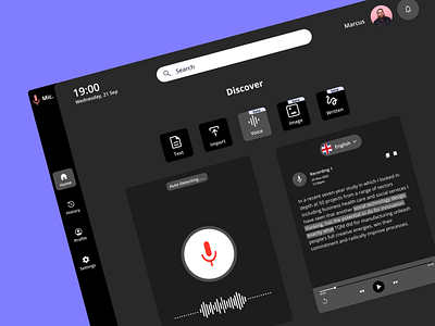 Mic (Language Translation Tool) app design design mobile design product design ui ux