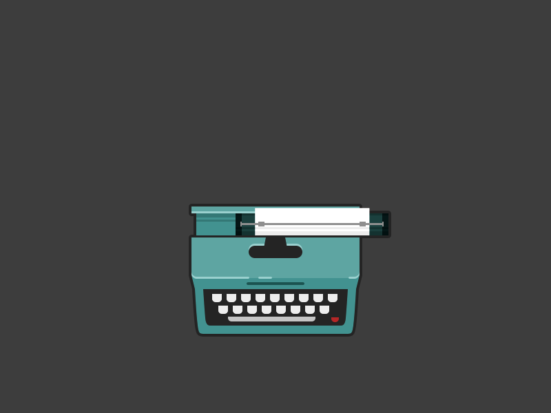 Gif - A typewriter with Evernote animation evernote flat gif illustration oldies typewriter vintage