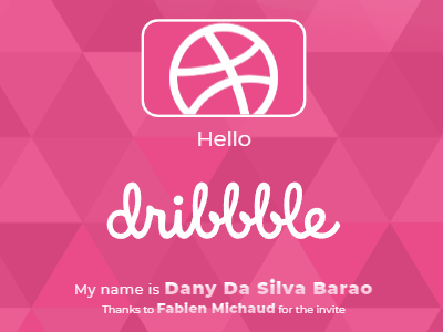 Hello Dribbble! codepen css design developer dribbble front hello hotpink html pink web