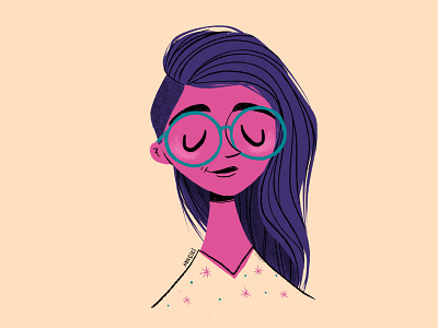 Updated Avatar avatar character character design design illustration mid century procreate retro selfie vintage women in illustration