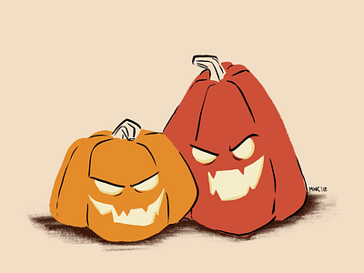 Jack-o-lanterns character design halloween illustration pumpkin