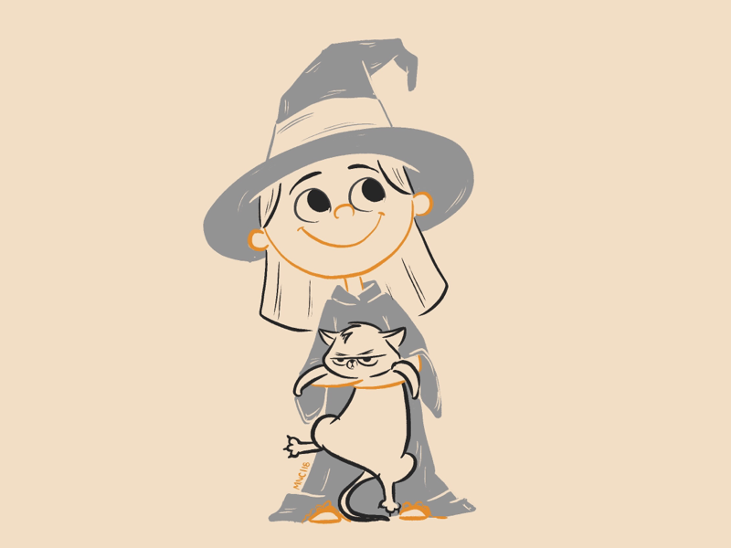 Twitchy Witchy Girl by Monika Norcross-Cerminara on Dribbble