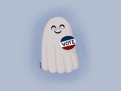 Don’t boo. Vote. boo character design ghost vote women in illustration