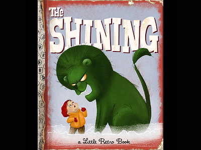 The Shining book boy character design cover golden book illustration lion little golden book mid century mid century illustration monikanimated retro the shining