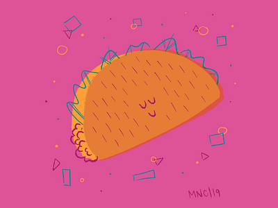 Taco Bout it design illustration mid century retro taco vintage