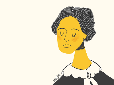 Susan B Anthony character design illustration mid century retro susan b anthony vintage