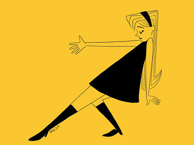 Feeling Fosse character dance design fosse illustration mid century retro vintage