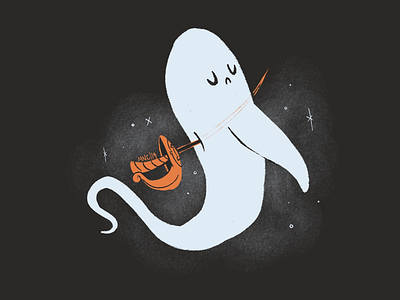 11 | Wound aughost character design ghost illustration mid century retro vintage