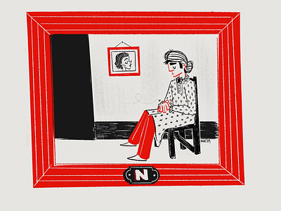 N is for Norman Bates abc of horrors character design illustration mid century norman bates psycho retro vintage