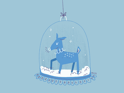 Reindeer Ornament christmas design illustration ornament reindeer retro snow vintage