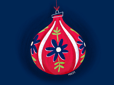 Ornament 06 christmas design illustration mid century ornament retro vintage