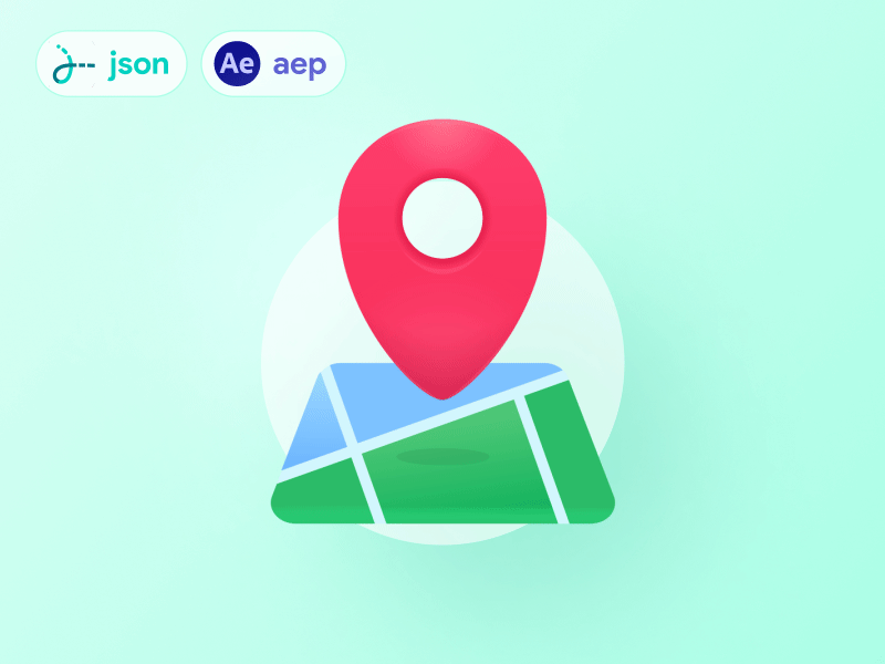 Map pin animation aep animation gps json location lottie map navigation pin