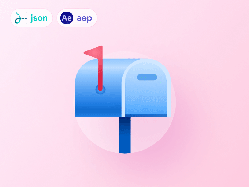 Mailbox animation aep animation email json lottie mail mailbox message motion