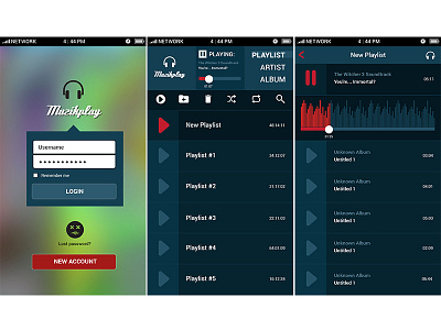 Muzikplay App Design #1 app application interface photoshop