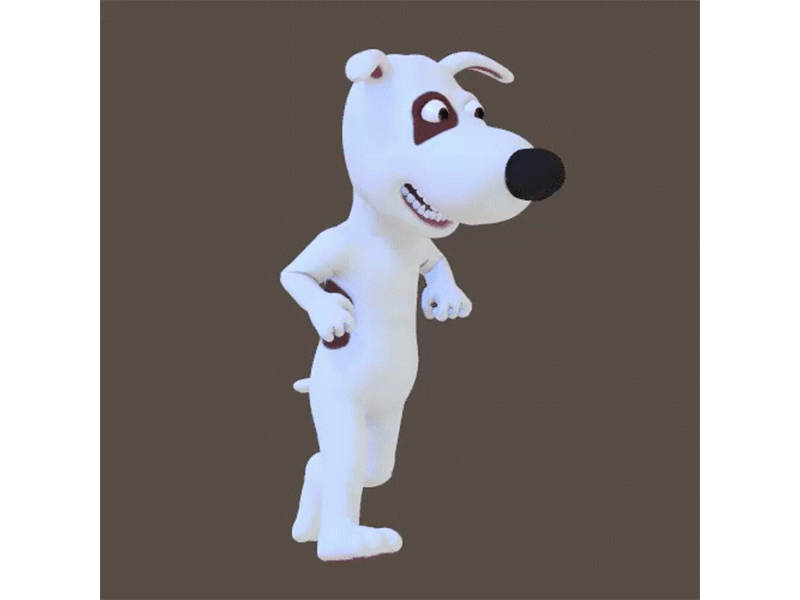 Ruff the Dog 3d animation dog rigging running texture