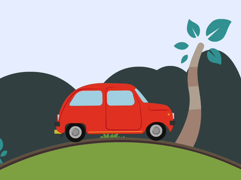 Simple Car Animation 2d animation car fiat flat gif retro simple