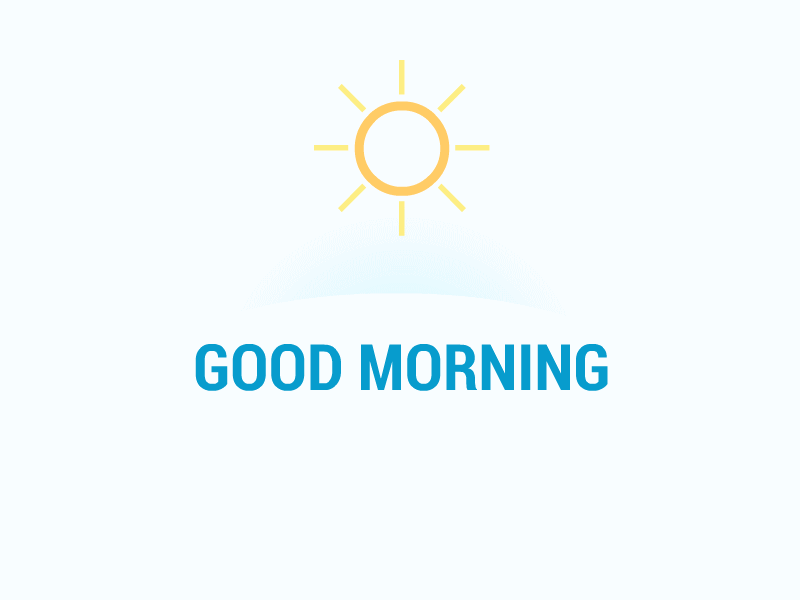 "Good Morning" Animation 2d animation flat good morning simple sun