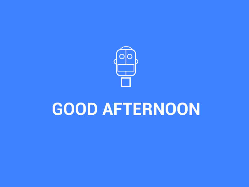 "Good Afternoon" Service Robot Animation 2d afternoon animation flat good robot simple