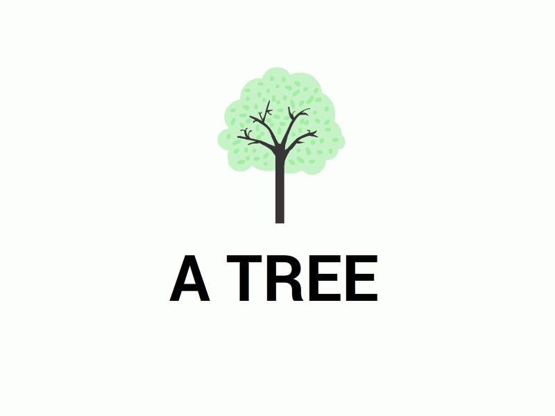 Simple Tree Animation 2d animation gif growth leaves simple tree