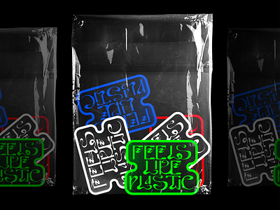 'Feels Like Plastic' sticker set