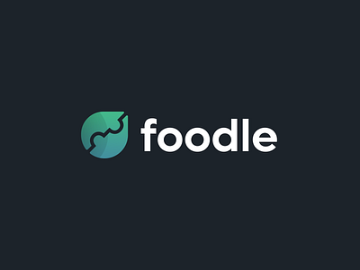 Website logo - "Foodle" brand design ecology gradient graphic design leaf logo organic puzzle ui website website logo