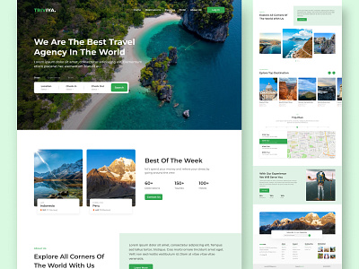 Triviya- Travel website landing page