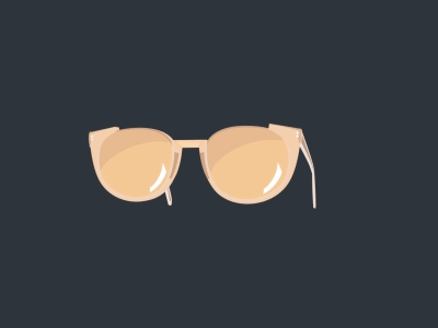 Summer mood with Linda Farrow gold summer illustration animation loop flat design reflection sunglasses