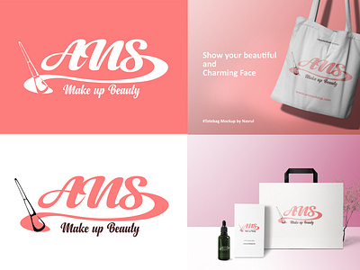 Lattering Logo design | ANS makeup beauty