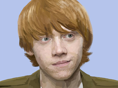 guy crush - rupert grint color harry potter illustration realistic illustration rupert grint