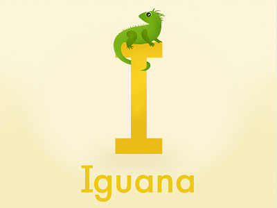 Iguana Vowel childish iguana illustration vowels