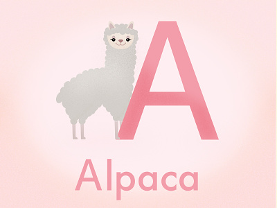 Alpaca Vowel alpaca childish illustration vowels