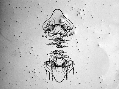 Mushroom Tattoo black cloud explosion eye illustration mushroom plant tattoo