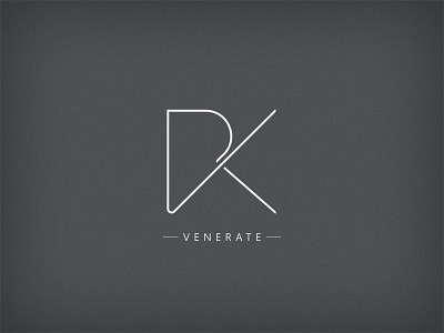 Venerate Logo letter line logo r scissor v venerate vr