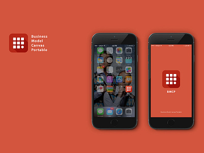 BMCP UI app business model canvas icon interface ios iphone logo red ui ux