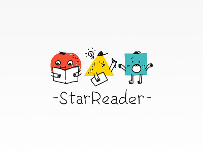 StarReader Logo brand character education graphic illustration kids logo read